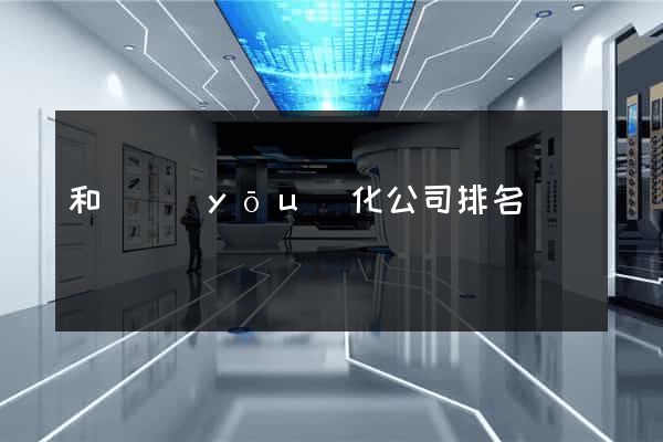 和縣優(yōu)化公司排名