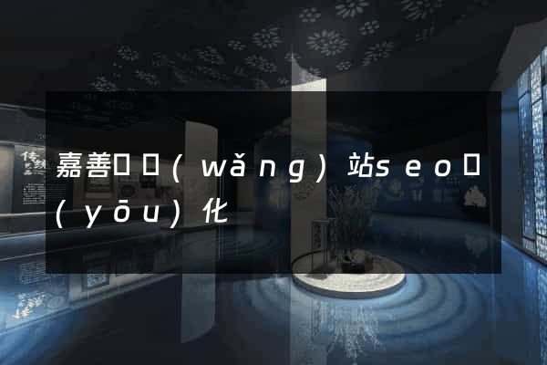 嘉善縣網(wǎng)站seo優(yōu)化