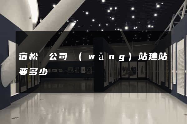 宿松縣公司網(wǎng)站建站要多少錢