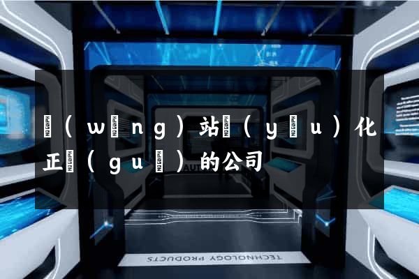 網(wǎng)站優(yōu)化正規(guī)的公司