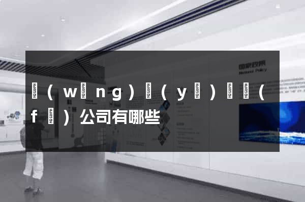 網(wǎng)頁(yè)開發(fā)公司有哪些