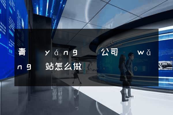 青陽(yáng)縣公司網(wǎng)站怎么做