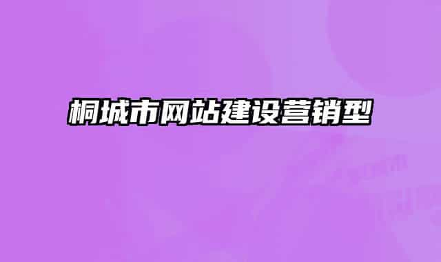 桐城市網站建設營銷型