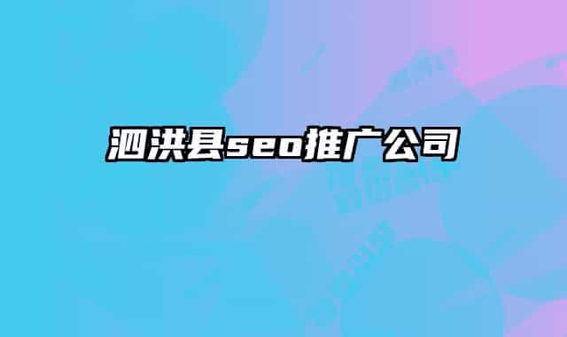 泗洪縣seo推廣公司