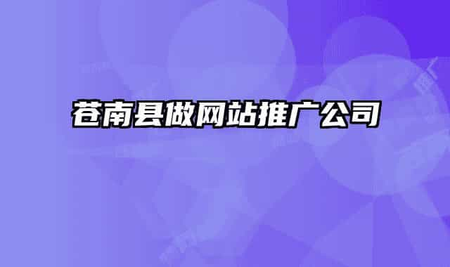 蒼南縣做網(wǎng)站推廣公司