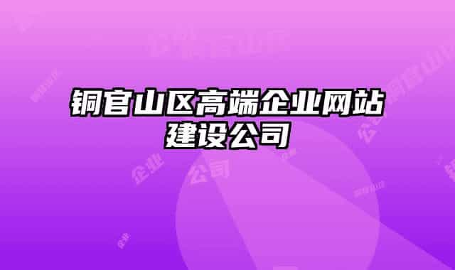 銅官山區(qū)高端企業(yè)網(wǎng)站建設(shè)公司